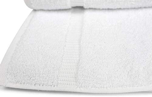 White Classic Luxury Bath Towels Large - Cotton Hotel Spa Bathroom Towel |30x56 | 4 Pack | Green, Size: 30 x 56