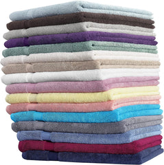 SALBAKOS 6 Piece Bath Towel Set - Turkish Luxury Hotel & Spa Collection -  Oeko-TEX Organic - Eco-Friendly Turkish Cotton (Purple)