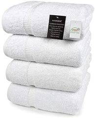 White Classic Luxury Bath Towels - Cotton Hotel Spa Towel 27x54 4-Pack Aqua, Size: 27 x 54, Green