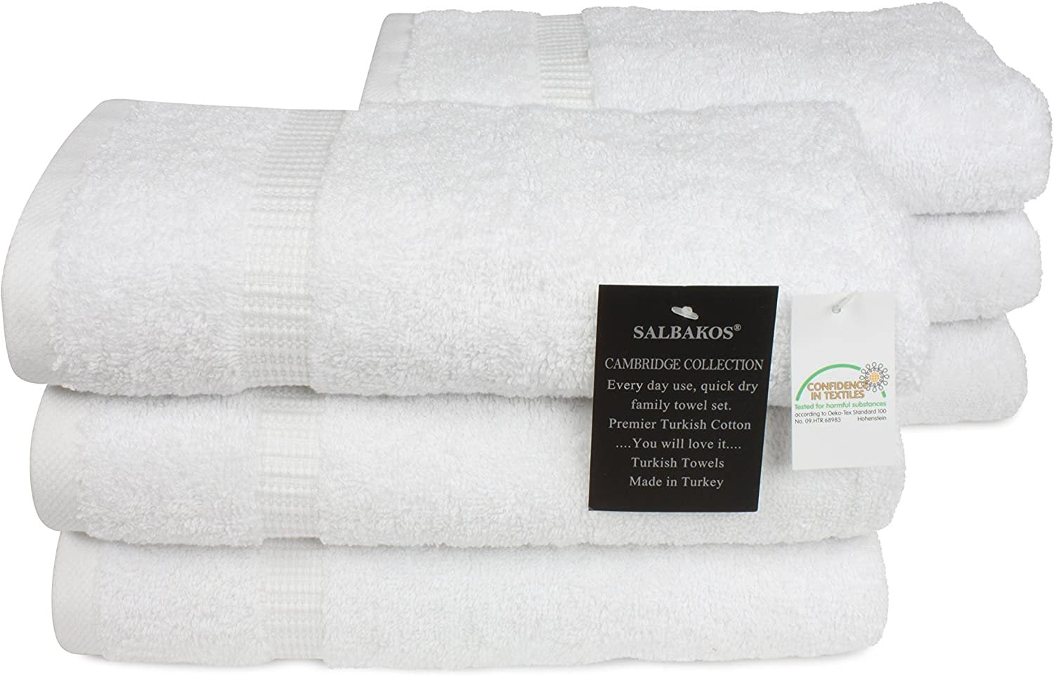 Luxury Cotton Bath Towels Large | Hotel Bathroom Towel | 27x54 | 4 Pack |  Black